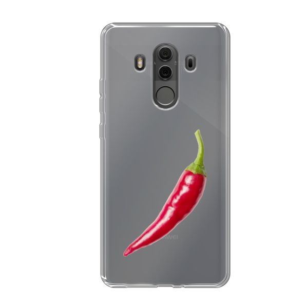 Transparant flexibel Huawei Mate 10 Pro hoesje met Rode Peper - Pittig Design