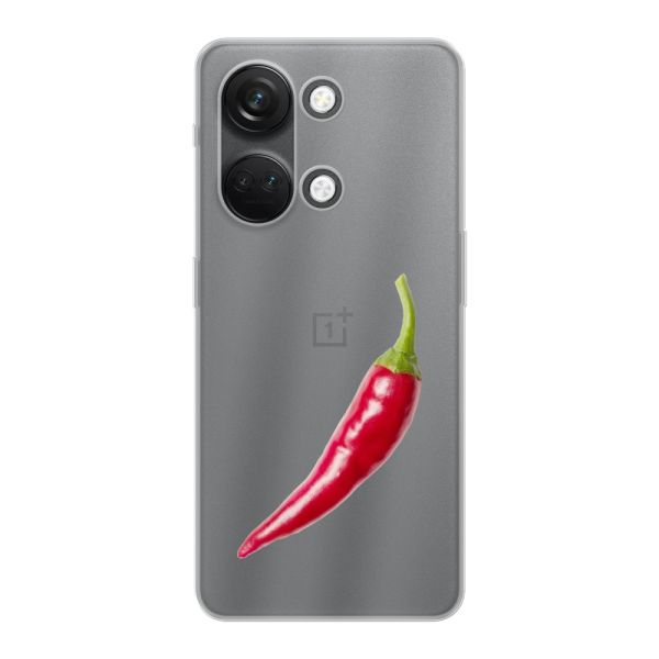 Transparant flexibel OnePlus Nord 3 hoesje met Rode Peper - Pittig Design