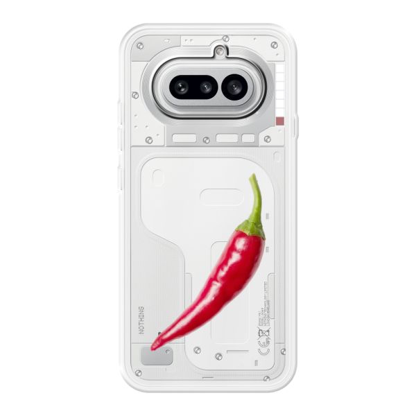 Coque Nothing Phone (4a) flexible transparente avec piment rouge - Design épicé