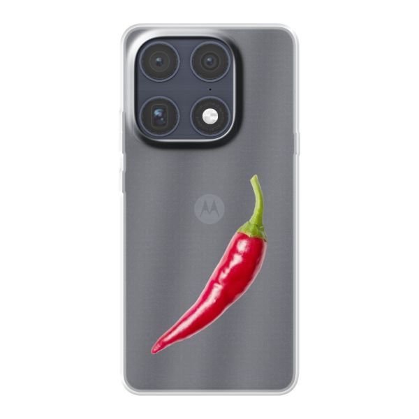 Transparant flexibel Motorola Signature hoesje met Rode Peper - Pittig Design