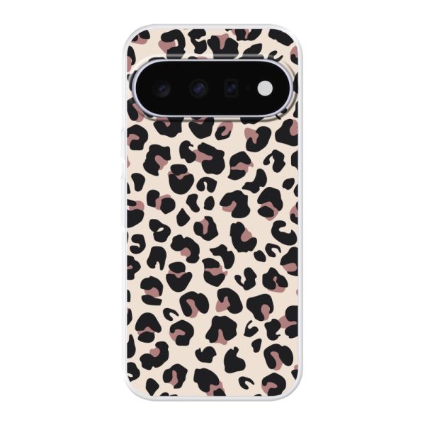 Transparant flexibel Google Pixel 11 Pro XL hoesje met Panter Print - Beige Luipaardprint