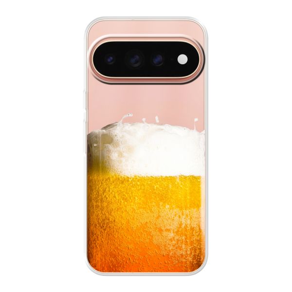 Transparant flexibel Google Pixel 11 Pro hoesje met Vers Getapt Biertje - Bierprint