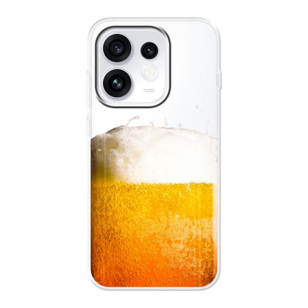 Transparant flexibel Oppo Reno16 hoesje met Vers Getapt Biertje - Bierprint