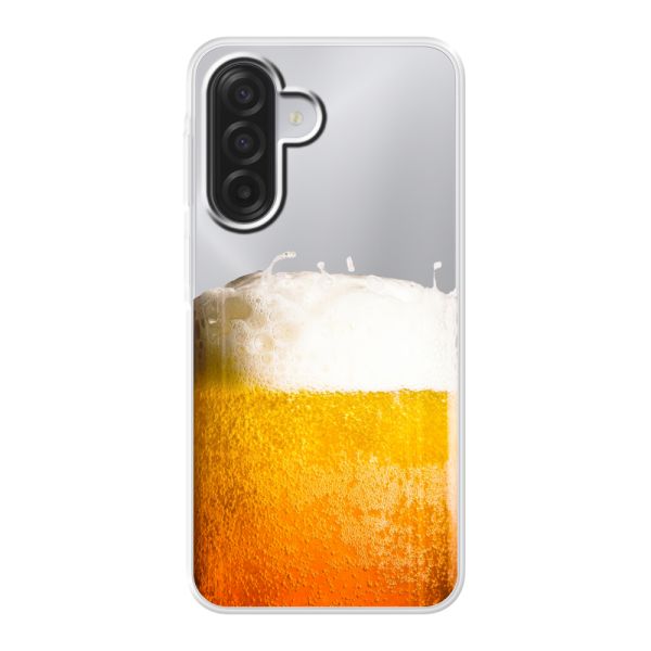 Transparant flexibel Samsung Galaxy A18 5G hoesje met Vers Getapt Biertje - Bierprint