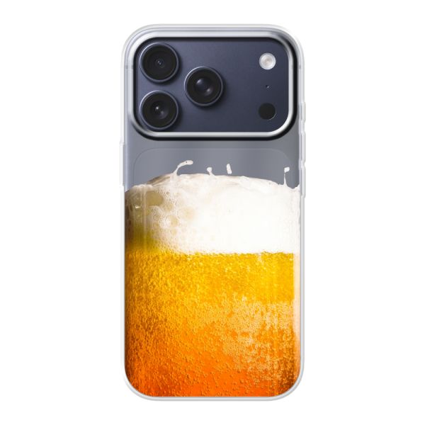 Funda iPhone 18 Pro flexible transparente con Cerveza Recién Tirada - Estampado de cerveza