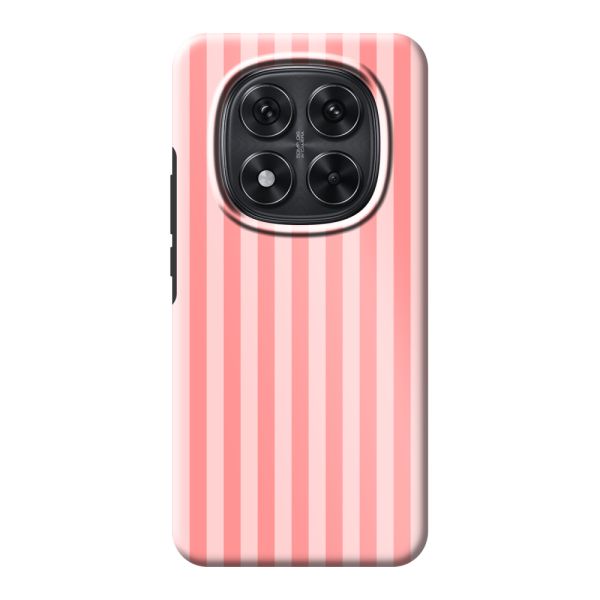 Funda Xiaomi Poco X7 extra resistente con rayas coral y rosas