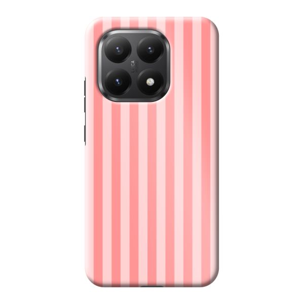 Funda Xiaomi 15T extra resistente con rayas coral y rosas