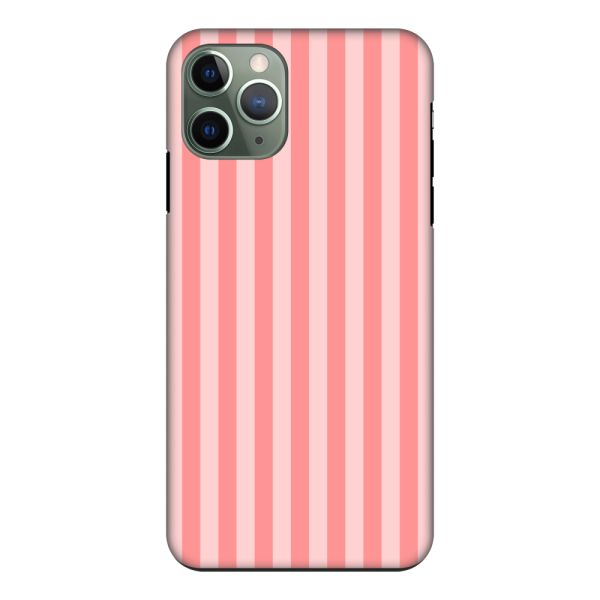 Besonders robuste iPhone 11 Pro Hülle mit korallen-rosa Streifen