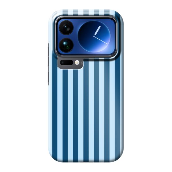 Coque Xiaomi 17 Pro ultra-résistante à rayures bleues