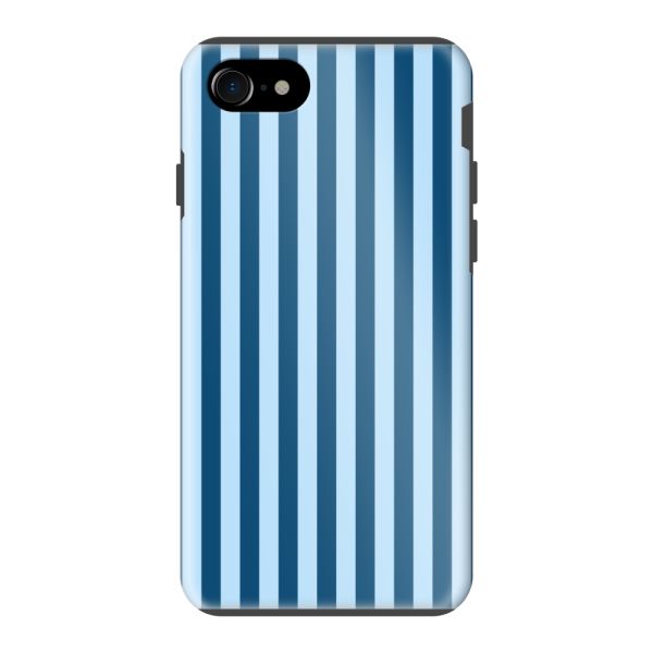 Besonders robuste iPhone SE (2020 & 2022) Hülle mit blauen Streifen