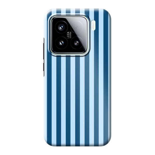 Coque Xiaomi 15 ultra-résistante à rayures bleues