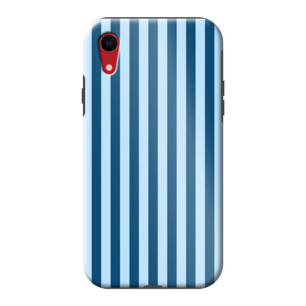 Besonders robuste iPhone Xr Hülle mit blauen Streifen