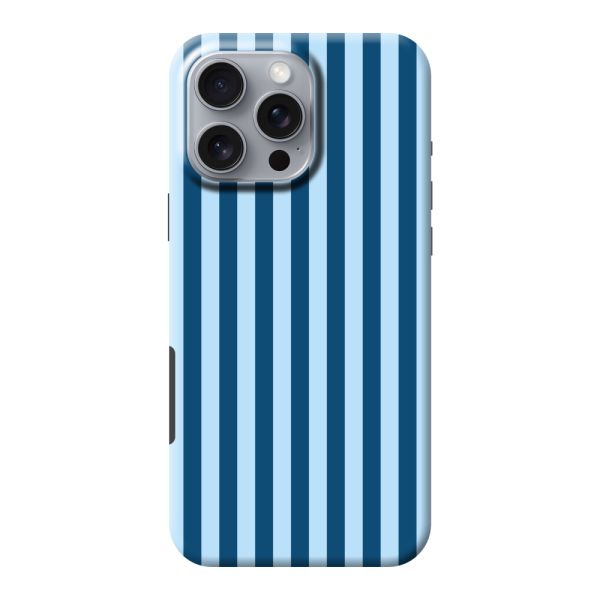 Funda iPhone 16 Pro Max extra resistente con rayas azules