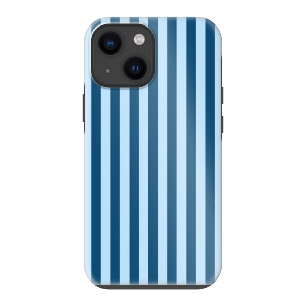 Besonders robuste iPhone 13 mini Hülle mit blauen Streifen