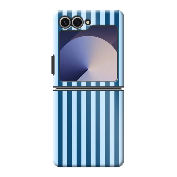 Funda Samsung Galaxy Z Flip6 extra resistente con rayas azules