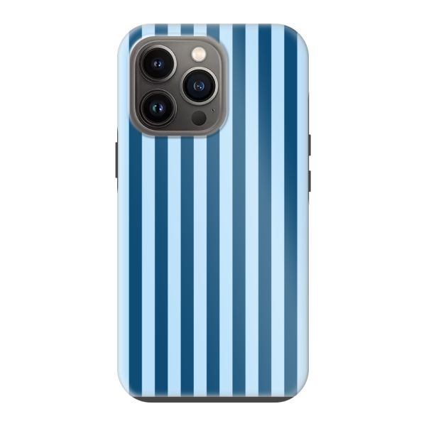 Besonders robuste iPhone 13 Pro Hülle mit blauen Streifen