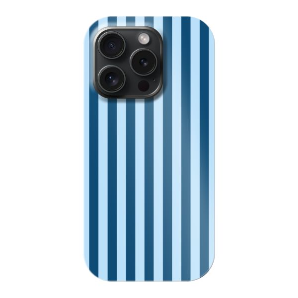 Funda iPhone 15 Pro extra resistente con rayas azules