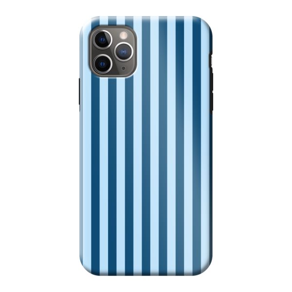 Besonders robuste iPhone 11 Pro Max Hülle mit blauen Streifen
