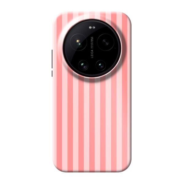Funda Xiaomi 17 Ultra extra resistente con rayas coral y rosas