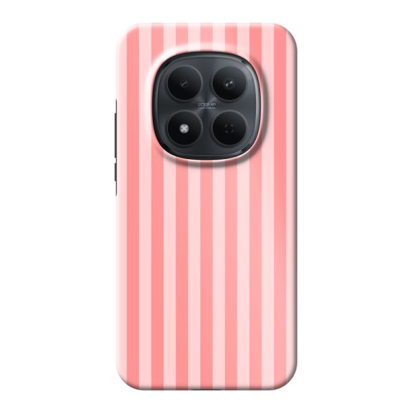 Funda Xiaomi Redmi Note Pro 15 (5G) extra resistente con rayas coral y rosas