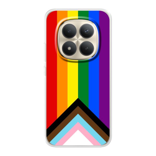 Coque Xiaomi Redmi Note 15 Pro+ 5G flexible transparente avec Drapeau arc-en-ciel - Drapeau Progress Pride