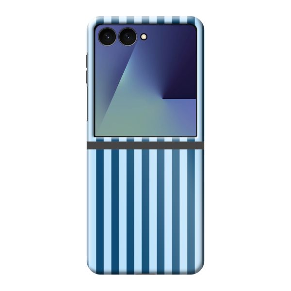 Extra sterk Samsung Galaxy Z Flip8 hoesje met blauwe strepen