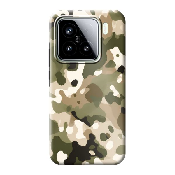 Extra sterk Xiaomi 15 hoesje met Camouflage Print - Legerprint