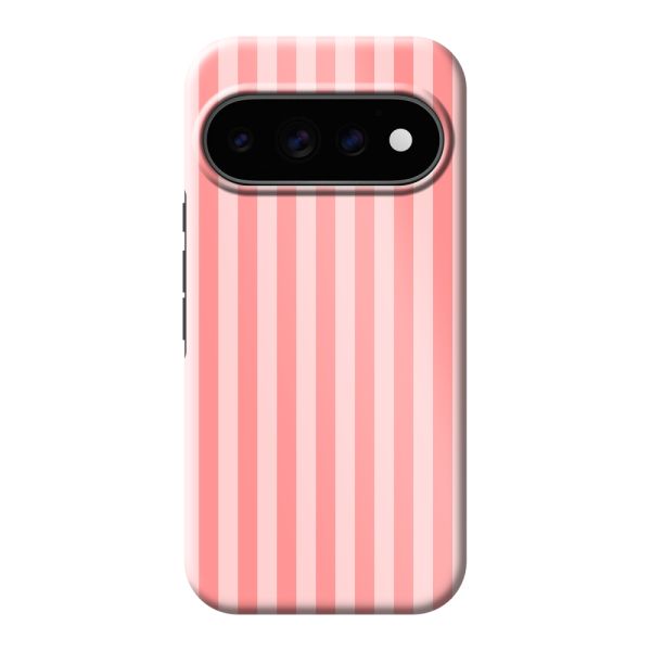 Extra sterk Google Pixel 11 Pro hoesje met Koraal-roze strepen