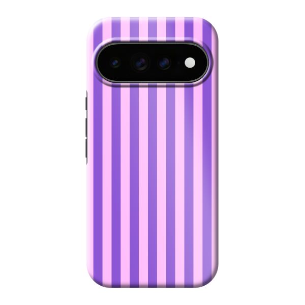Extra sterk Google Pixel 11 Pro XL hoesje met Paars-roze pastelstrepen