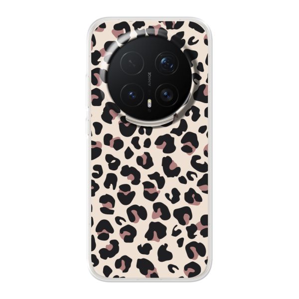 Transparant flexibel Honor Magic8 Pro hoesje met Panter Print - Beige Luipaardprint