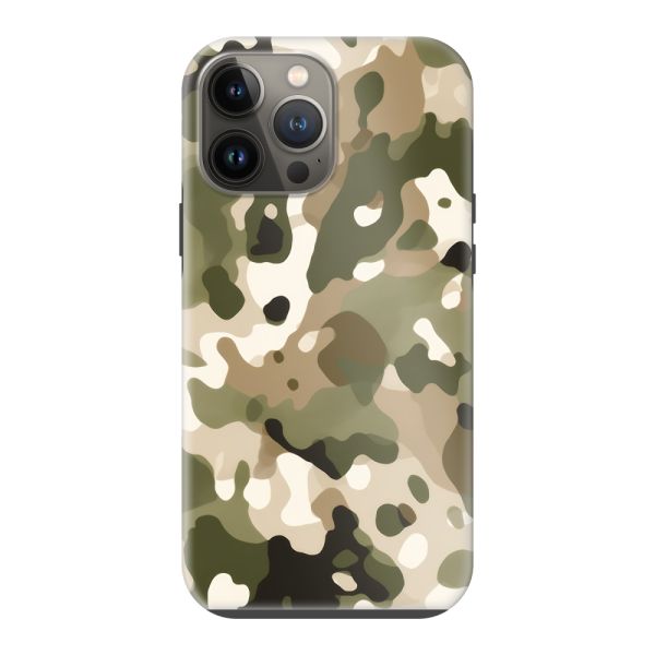 Coque iPhone 13 Pro Max ultra-résistante avec imprimé camouflage - Motif militaire