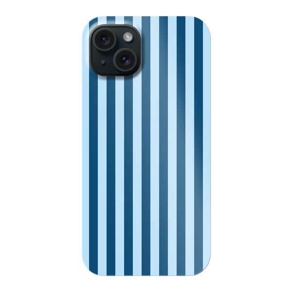 Besonders robuste iPhone 15 Plus Hülle mit blauen Streifen