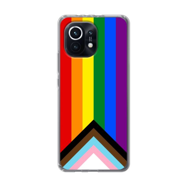 Coque Xiaomi Mi 11 flexible transparente avec Drapeau arc-en-ciel - Drapeau Progress Pride