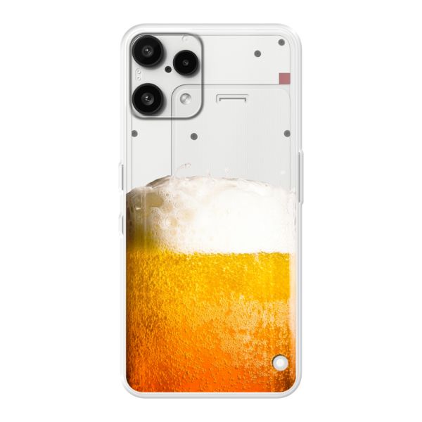 Transparant flexibel Nothing Phone (3a) Lite hoesje met Vers Getapt Pintje - Bierprint