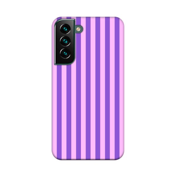 Extra sterk Samsung Galaxy S22 Plus hoesje met Paars-roze pastelstrepen