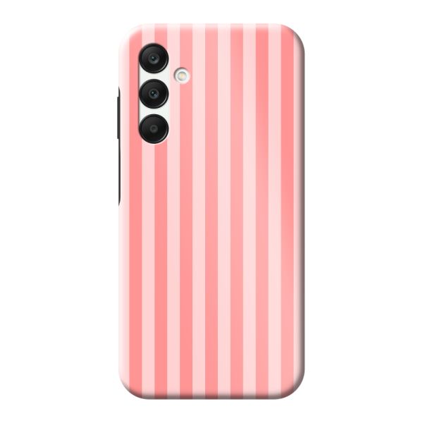 Extra sterk Samsung Galaxy A25 hoesje met Koraal-roze strepen