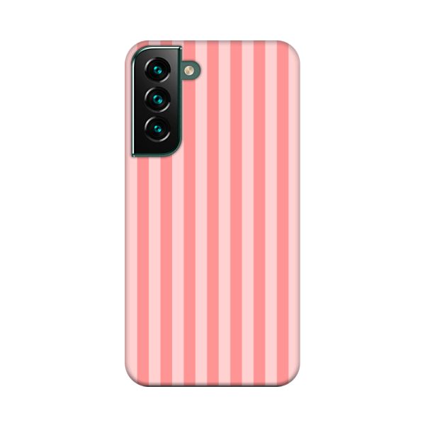 Extra sterk Samsung Galaxy S22 Plus hoesje met Koraal-roze strepen