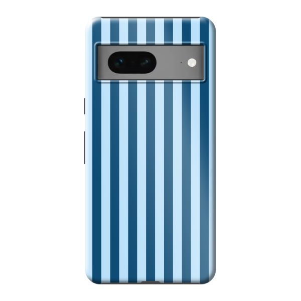 Coque Google Pixel 7 ultra-résistante à rayures bleues