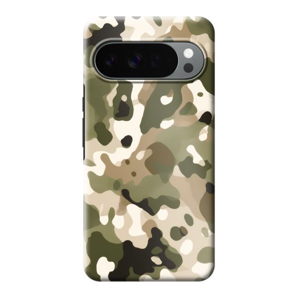 Besonders robuste Google Pixel 10 Pro XL Hülle mit Camouflage-Print - Tarnmuster
