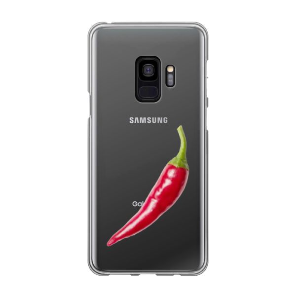 Transparente flexible Samsung Galaxy S9 Hülle mit roter Chili - Scharfes Design