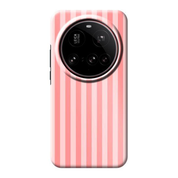Coque Xiaomi 15 Ultra ultra-résistante à rayures corail et rose