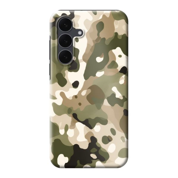 Besonders robuste Samsung Galaxy S25 FE Hülle mit Camouflage-Print - Tarnmuster