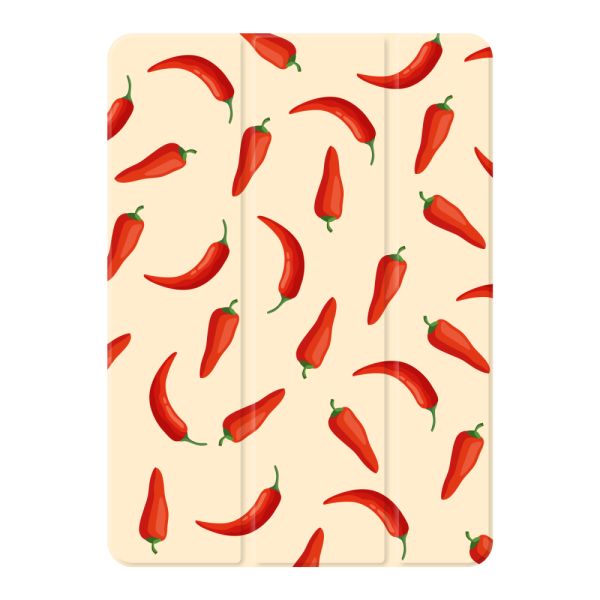 iPad Air (2020 &amp;amp; 2022) Smart Case met Rode Pepers - Chili Pepper Patroon