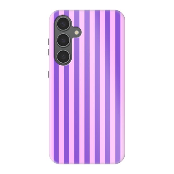 Coque Samsung Galaxy S24 Plus ultra-résistante à rayures pastel violet-rose