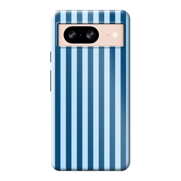 Besonders robuste Google Pixel 8 Hülle mit blauen Streifen