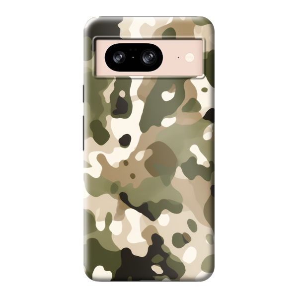 Besonders robuste Google Pixel 8 Hülle mit Camouflage-Print - Tarnmuster