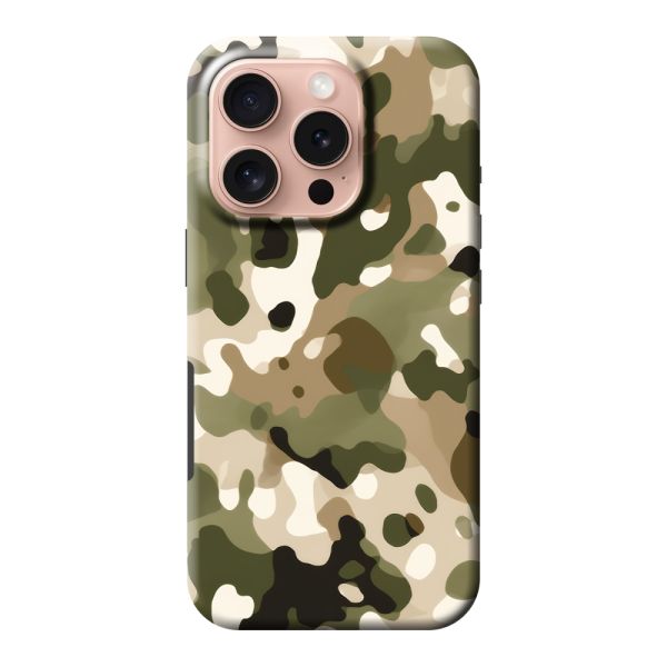 Extra sterk iPhone 16 Pro hoesje met Camouflage Print - Legerprint
