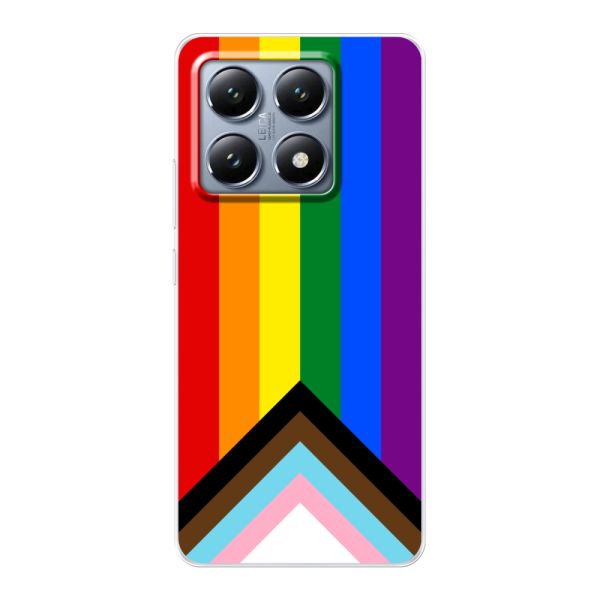 Coque Xiaomi 14T flexible transparente avec Drapeau arc-en-ciel - Drapeau Progress Pride