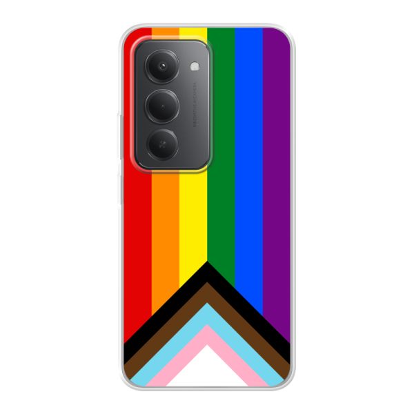 Coque Xiaomi Redmi 15 flexible transparente avec Drapeau arc-en-ciel - Drapeau Progress Pride