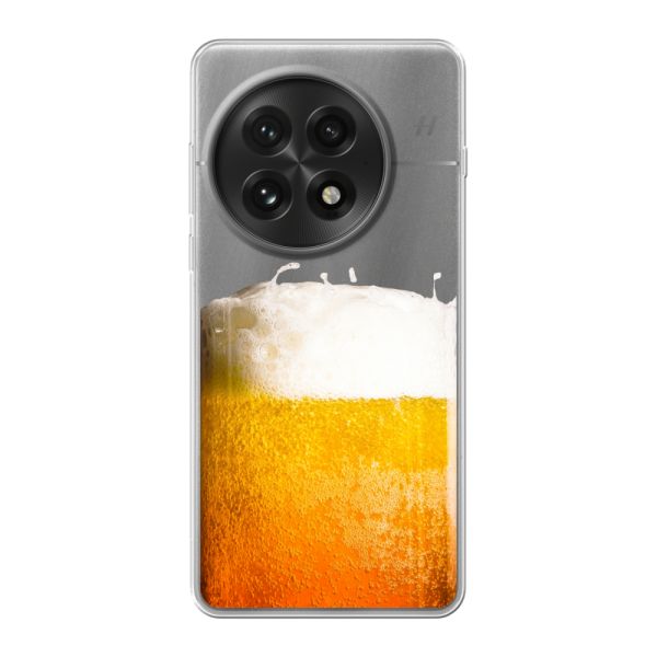 Transparant flexibel OnePlus 13 hoesje met Vers Getapt Biertje - Bierprint